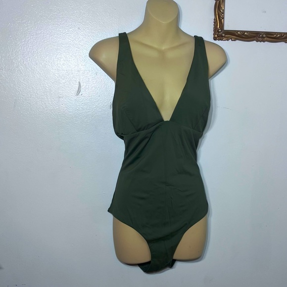 Sea Level Swim Australia One Piece Bathing Suit Size 16 Color Olive Green 12U.S. - Picture 1 of 7